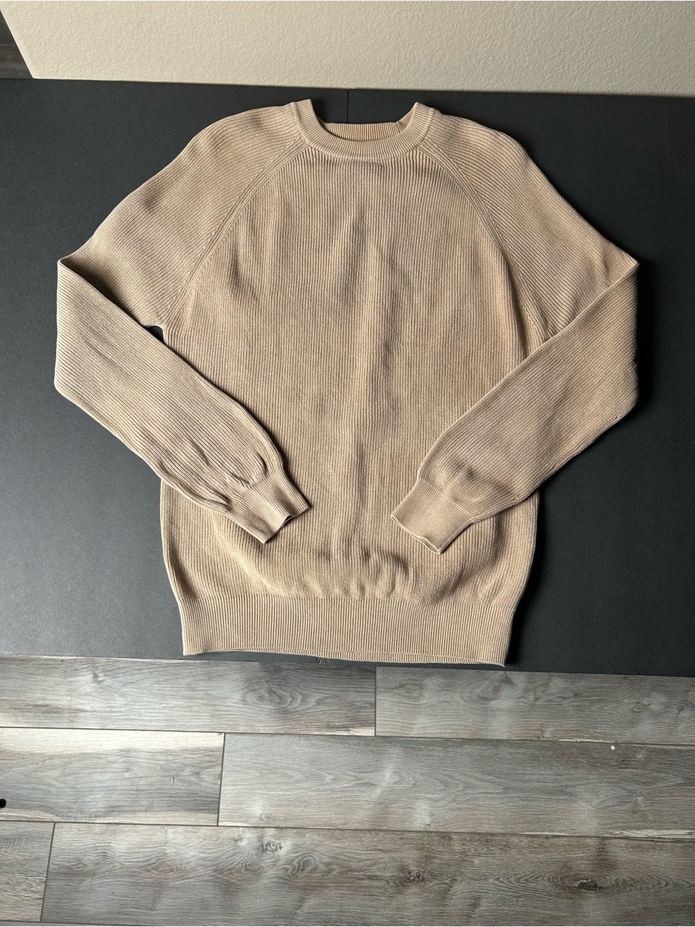Zara Beige Crewneck Knit Sweater Men's Medium